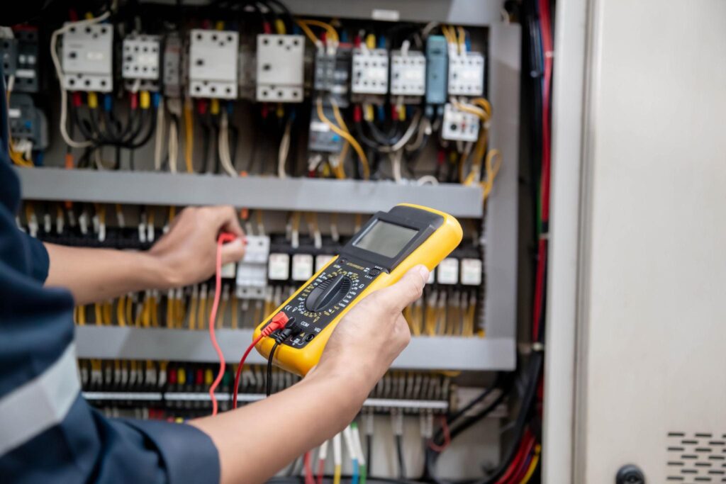 Lockout/Tagout (LOTO): Essential Electrical Safety Procedures for Industrial Facilities Verification of electrical isolation using a voltage testing instrument.