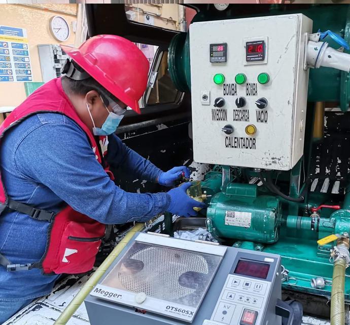Preventive maintenance inspection of industrial power transformer